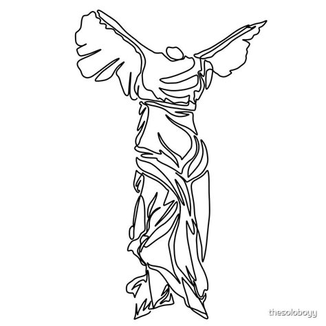 "Winged Victory of Samothrace" by thesoloboyy | Redbubble Nike Of Samothrace Drawing, Nike Of Samothrace Tattoo, Victory Tattoo, Nike Tattoo, Sculpture Tattoo, The Winged Victory, Nike Of Samothrace, Sculpture Greek, Goddess Power