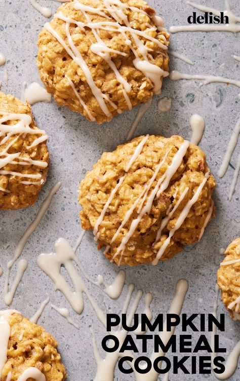 Pumpkin Oat Cookies, Pumpkin Spice Recipes, Pumpkin Breakfast Cookies, Fall Dec, Pumpkin Pie Oatmeal, Oat Recipes, Pumpkin Oatmeal Cookies, Pumpkin Oats, Almond Meal Cookies