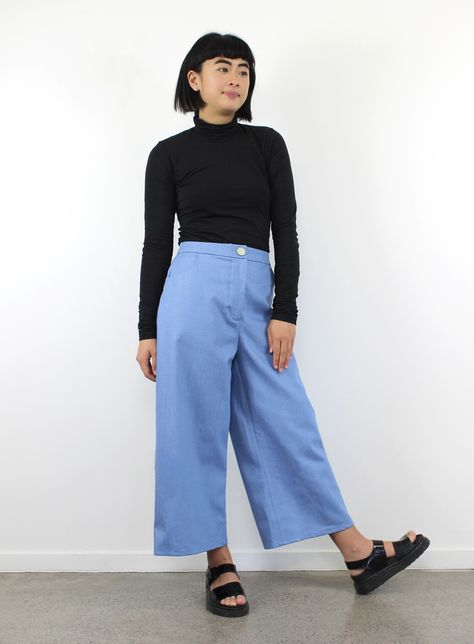 ISSUE 38: FREE SEWING PATTERN - peppermint magazine Wide Leg Trouser Pattern Free, Wide Leg Trousers Sewing Pattern, Peppermint Wide Leg Pants, Free Wide Leg Pants Pattern, Wide Leg Trouser Pattern, Sewing Pattern Wide Leg Pants, Plus Size Pants Pattern, Wide Leg Pants Sewing Pattern Free, Wide Leg Jeans Pattern