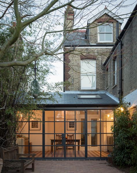 Wraparound Extension, Crittall Windows, Side Return Extension, Glass Conservatory, Victorian Terrace House, Lovely Kitchen, Steel Frame House, Looking For Houses, Roof Extension