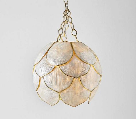 Pressed Capiz Flower Pendant- Hardwire Led Wand, Entryway Lighting, Capiz Shell, Pretty Pendant, Kids Lighting, Décor Diy, Shell Pendant, Flower Pendant, Pottery Barn Kids