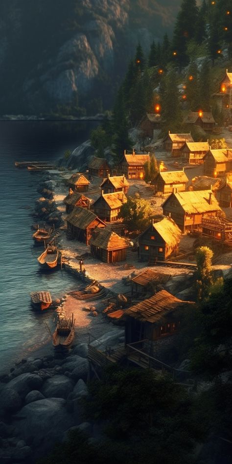 High Fantasy Art Scenery, Fantasy Kingdom Cities, Dnd City, Fantasy Country, Fantasy Village, Setting Inspiration, Fantasy Town, Rpg Map, Location Inspiration