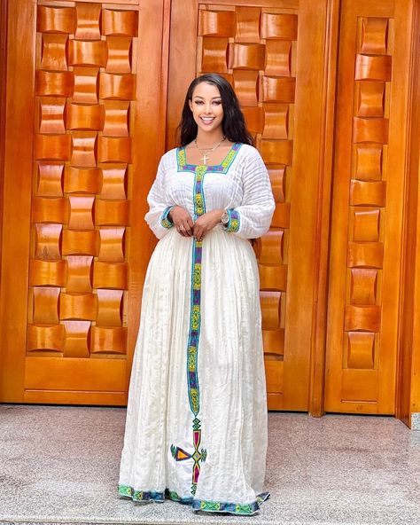 ☎️☎️+251991329668 Eritrean Dress, Habesha Dress, Ethiopian Traditional Dress, Proper Cloth, Ethiopian Dress, Habesha Kemis, Traditional Clothes, Traditional Dress, African Dress