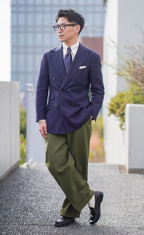 Suits Inspo Men, Casual Double Breasted Suit, Artistic Clothes, Saturn Rings, Noble Truths, Japanese Workwear, Sixth Form Outfits, Black Ivy, Band Outfits