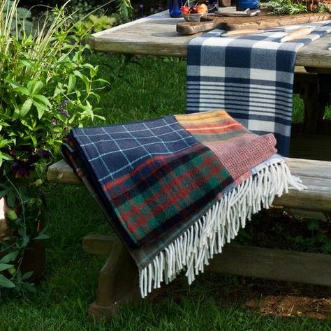 Tweedmill Tartan and Tweed Patchwork Throw Tweed Patchwork, Vintage Craft Room, Tartan Decor, Patchwork Flannel, Patchwork Throw, Fishing Cabin, Tartan Blanket, Tweed Pattern, Plaid Throw