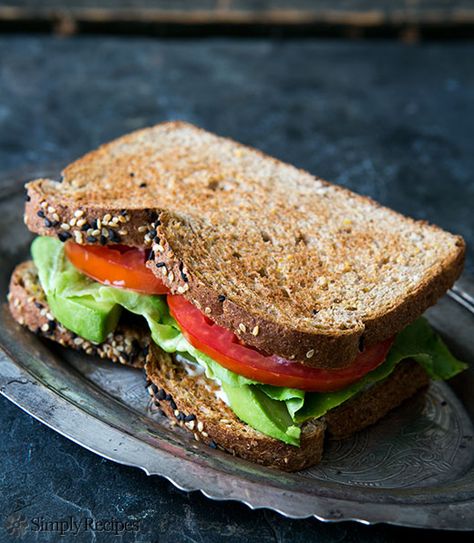 Avocado Lettuce Tomato Sandwich (ALT) Recipe | Simply Recipes Lettuce Tomato Sandwich, Lettuce Sandwich, Avocado Sandwich, Cabbage Casserole, Avocado Salat, Veggie Sandwich, Tomato Sandwich, Healthy Sandwiches, Avocado Tomato