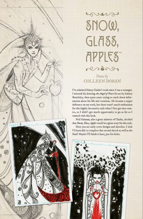 Snow Glass Apples, Apples Art, Harry Clarke, Apple Notes, Aubrey Beardsley, Apple Art, Neil Gaiman, Apples, Drawings