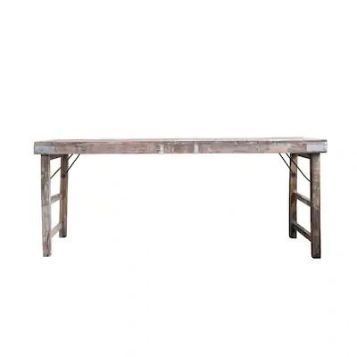 Buy Coffee, Console, Sofa & End Tables Online at Overstock | Our Best Living Room Furniture Deals Chic Picnic Table, Chic Picnic, Metal Patches, Vintage Kitchen Table, Wood Folding Table, Distressed Table, Pavers Backyard, Wood Table Legs, Fiberglass Pools