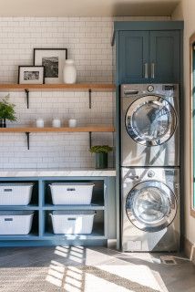 Stackable Washer And Dryer Laundry Room, Laundry Room Stackable Washer And Dryer, Laundry Room Ideas With Stackable Washer, Laundry Room Design Stackable, Stackable Laundry Room, Small Laundry Room Ideas Stackable, Stackable Washer Dryer Laundry Room, Cabin Laundry Room, Laundry Room Stackable