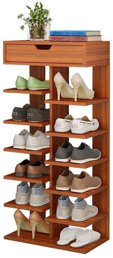 Entryway Shoes, Wooden Shoe Rack Designs, Wooden Shoe Rack, Rack Closet, Modern Shoe Rack, Shoe Box Storage, Wood Shoe Rack, Diy Shoe Rack, Shoe Rack Closet