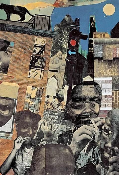 Romare Bearden Interesting Perspective, Romare Bearden, Magazine Images, Collage Artists, Artist Gallery, African American Art, A Collage, Black Artists, Art Plastique