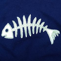 Fish Skeleton Applique - 4 Sizes! | Fish | Machine Embroidery Designs | SWAKembroidery.com Fishing Tattoos, Fish Applique, Machine Embroidery Christmas, Hunting Tattoos, Painting Fish, Fish Designs, Fish Skeleton, Fish Bones, Machine Applique Designs