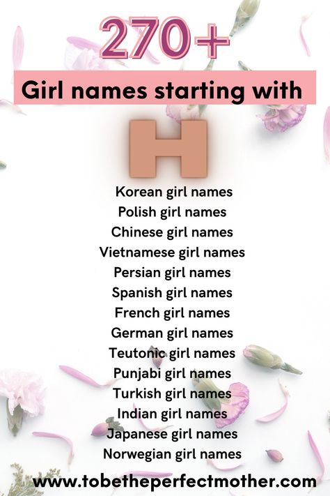 A list of girl names that start with H with meanings and origin 2022 Polish Girl Names, Turkish Girl Names, Spanish Girl Names, German Girl Names, Persian Girl Names, Girl Names French, Korean Girl Names, Names Spanish, Latin Girl Names