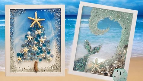 Create an Epoxy Resin Sea Glass Project How To Make Sea Glass Art With Resin, Sea Glass Epoxy Resin Diy, Sea Glass Resin Art Diy, Sea Glass Window Art Tutorial, Resin Sea Glass Art, Resin Shell Art, Sea Glass Resin Art, Glass Resin Art Diy, Resin Seashell Crafts