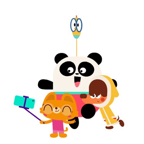 Panda Character Design, Lucas Zanotto, Kids App Design, Panda Artwork, Pencil Test, Fun Fall Activities, Friends Gif, Motion Design Animation, Kids App