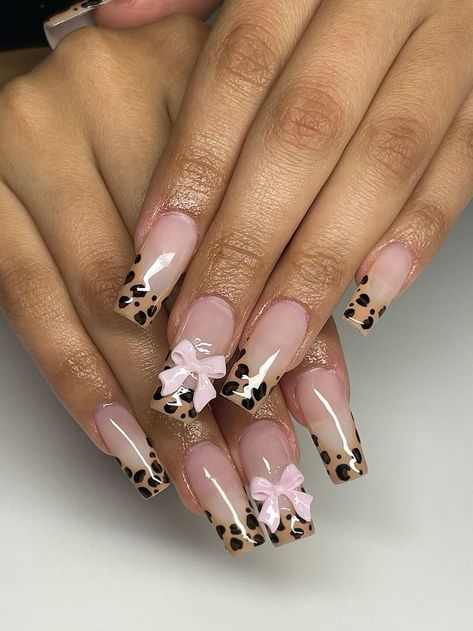 Pink Cheetah Nails, Nail Ideas Simple, Pink Leopard Nails, Wife Nails, Cheetah Nail Designs, Cheetah Print Nails, Nails Collection, Cheetah Nails, Leopard Print Nails