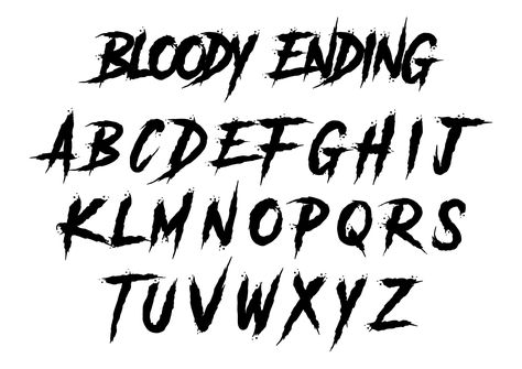 Add a touch of Halloween fright to your crafting projects with this spooky SVG alphabet font. Perfect for creating custom t-shirts, signs, and other DIY. 
#horrorfont #freefonts #scarytype #spookyfonts #creepywriting Horror Font Alphabet, Horror Lettering, Horror Alphabet, Zombie Font, Quotes Font, Font Horror, Crazy Fonts, Strike Quotes, Tattoo Writing Fonts