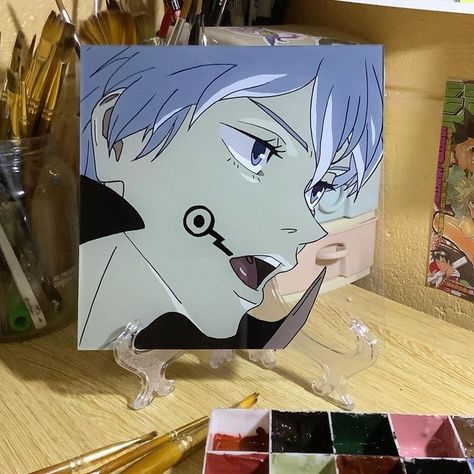 Mirror Painting Ideas Art, Wall Drawing Ideas, Anime Canvas Painting, Make Videos, Naruto Drawings, Anime Canvas Art, Graffiti Style Art, Mirror Painting, Small Canvas Art