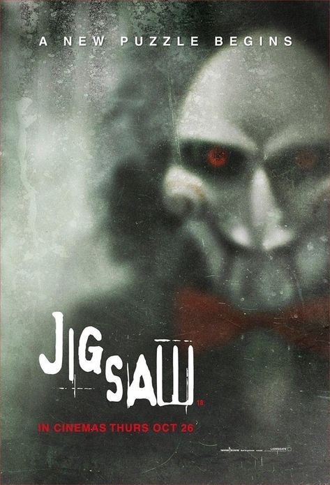 Jigsaw Movie, Halloween Movie Poster, American Horror Movie, Classic Horror Movies Posters, Saw Film, Horror Movie Icons, Horror Artwork, Best Horror Movies, Horror Posters