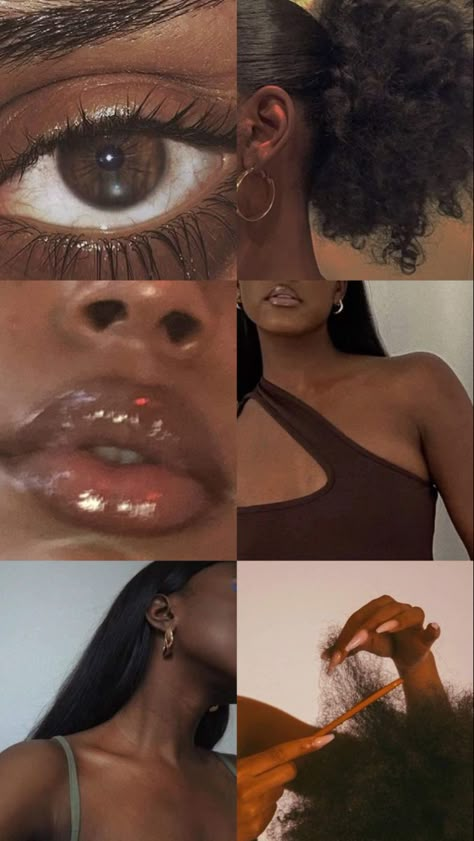 Brown Skin Care Aesthetic, Natural Black Beauty Aesthetic, Natural Baddie Aesthetic, Skin Goals Black Women, Brown Girl Vision Board, Spring College Aesthetic, How To Glow Up Black Women, Black Self Care Aesthetic, Body Wallpaper Aesthetic