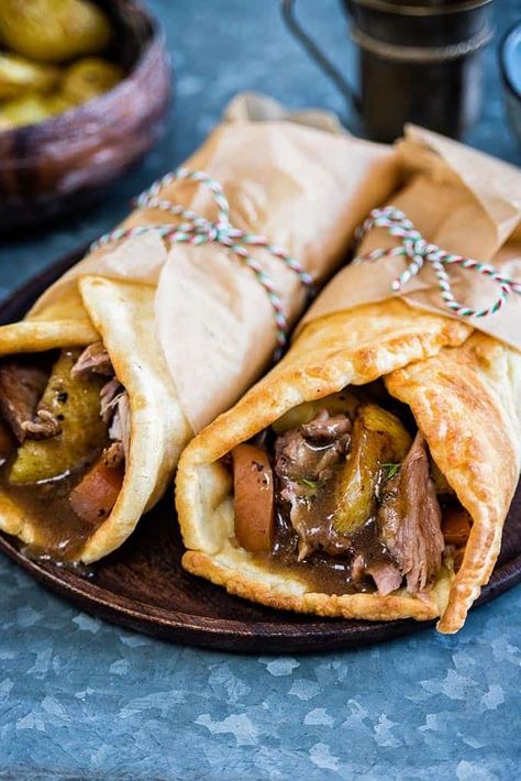 Yorkshire pudding wrap recipe - create the media sensation at home! Yorkshire Pudding Wrap, Yorkshire Pudding Recipes, Roast Lamb Leg, Lamb Recipe, Roast Lamb, Wrap Recipe, Leg Of Lamb, Yorkshire Pudding, Pub Food