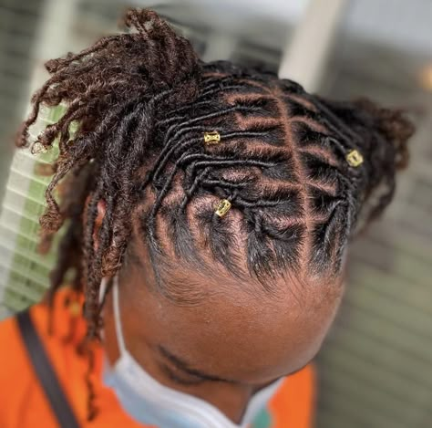 Starter locs retwist. Starter locs styles. #combcoils #starterlocs #womenwithlocs #starterlocsstyle Starter Loc Coil Styles, Styles On Starter Locs, Two Braid Loc Styles, Loc Styles Starter Locs, Coil Starter Locs Styles, Barrel Twist On Short Locs, First Retwist Starter Locs Style, Hairstyles For Short Dreadlocks, Started Locs Styles Women