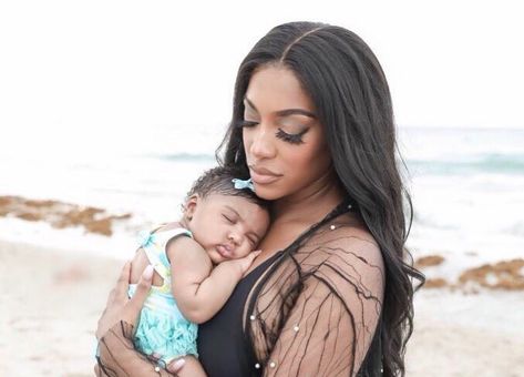 ‘That Dimple’: Fans Rave Over Porsha Williams’ Baby Girl’s ‘Cute’ Facial Feature Porsha Williams, Miami Vacation, Money Printables, Post Baby Body, Housewives Of Atlanta, Pink Rompers, Return To Work, Beach Poses, On Beach