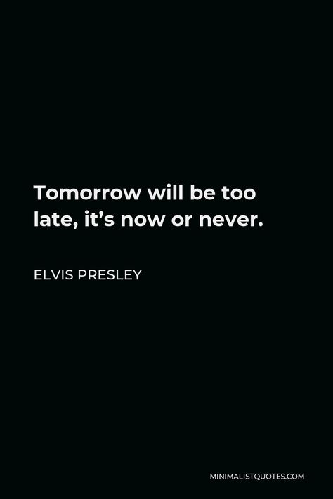 Short Elvis Quotes, Elvis Presley Quotes Inspiration, Elvis Song Quotes, Elvis Presley Quotes, Elvis Quotes, It's Now Or Never, Now Or Never, Insta Captions, Senior Quotes