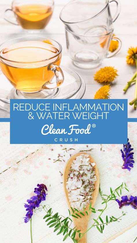 20 Ways to Reduce Inflammation and Water Weight Ways To Reduce Inflammation, Yoga Food, Tea Health, Tea Health Benefits, Liver Detoxification, Clean Food Crush, Food Crush, Water Weight, Gluten Free Dairy Free Recipes