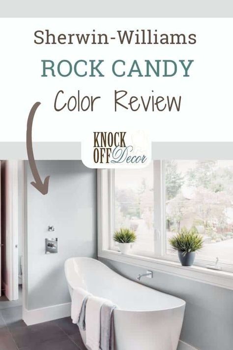 Sw Rock Candy Paint, Rock Candy Sherwin Williams Living Room, Sherwin Williams Rock Candy Paint, Rock Candy Paint Sherwin Williams, Lullaby Sherwin Williams Bathroom, Moon Mist Sherwin Williams, Sherwin Williams Light Blue Gray, Sw Rock Candy, Rock Candy Sherwin Williams