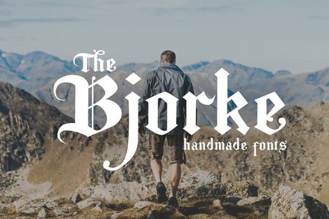 The Bjorke - Handmade Fonts by micromove English Calligraphy Font, Old English Font Tattoo, Pirate Font, English Calligraphy, English Fonts, Old English Font, Gothic Fonts, Online Logo Design, Gothic Design