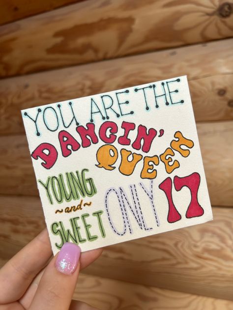 Dancing Queen (ABBA) Inspired Birthday Card, Colourful Birthday Card, Music Inspired 17. Geburtstag, Queen Gifts, Queen Birthday, 17th Birthday, Birthday Diy, Birthday Cards Diy, Dancing Queen, Diy Birthday Gifts, Diy Birthday