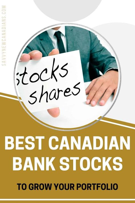 Looking for the best bank stocks to buy in Canada today? This list includes the best Canadian bank stocks to hold in your portfolio. #bankstocks #canadianbankstocks #investing #stocks via @savvyfinances Canadian Investing, Investing Stocks, Best Stocks To Buy, Stocks And Shares, Dividend Income, Investing Tips, Buy Stocks, Stocks To Buy, Dividend Stocks