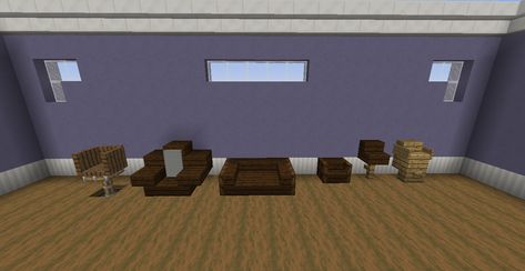 Minecraft Lounge Chair, Minecraft Furniture Interior Design, Outdoor House Decorations, Minecraft Chair, Minecraft Outdoor, Minecraft Table, Minecraft Bedroom Decor, Minecraft Hacks, Windows Ideas