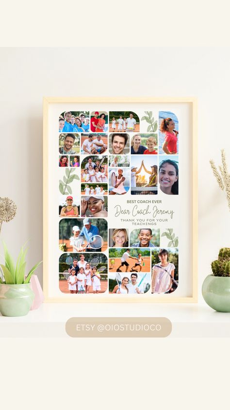 memory celebration photo collage coach celebration photo collage teacher birthday gift idea coach birthday gift idea Friend Photo Collage, Coworker Farewell Gift, Photo Collage Board, Coworker Leaving Gift, Farewell Gift For Coworker, Photo Collage Diy, Coach Appreciation Gifts, Coworker Leaving, Poster Collage