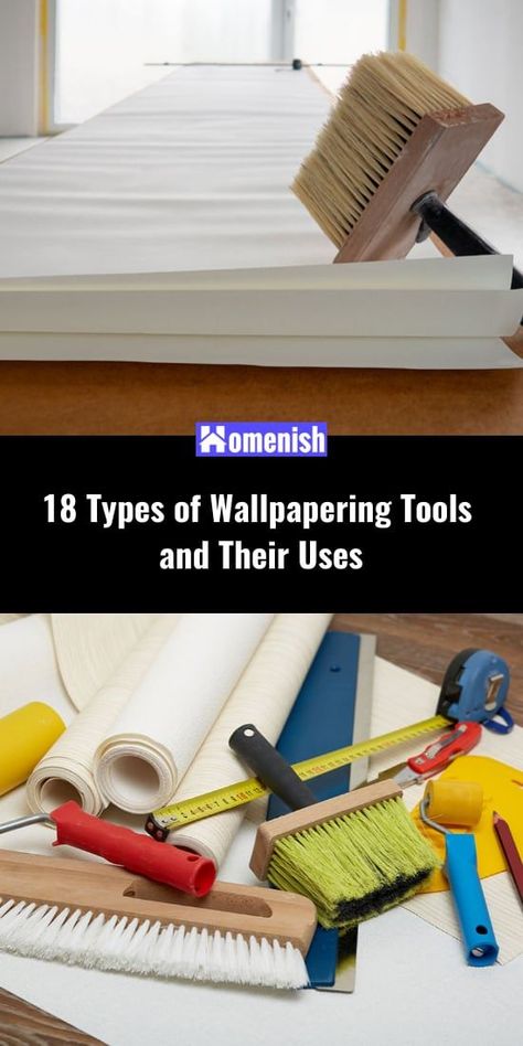 If you’re going to be removing or applying new wallpaper, here are the types of wallpapering tools you’ll need. The good news is that you probably already have a bunch of the basics, such as a scraper, level, ruler, and utility knife. And the others are fairly inexpensive. Hang Wallpaper, Wallpaper Tools, Thick Wallpaper, Scoring Tool, How To Hang Wallpaper, How To Install Wallpaper, Essential Tools, The Good News, Utility Knife