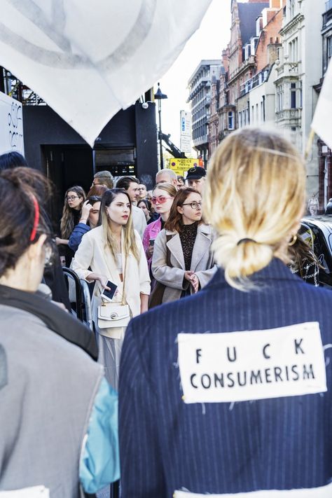 Protest Signs Climate, Fast Fashion Protest, Consumerism Fashion, Fast Fashion Art, Fashion Protest, Protest Fashion, Fashion Activism, Climate Protest, What Is Climate