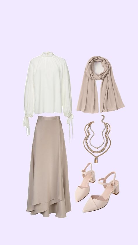 Cream Outfit Hijab, Minimalist Hijab, Cream Hijab, Muslimah Fashion Casual, Pashmina Hijab, Cream Outfit, Hijab Ootd, Outfit Hijab, Hijab Dress