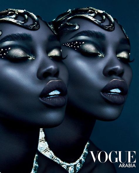 Beautiful Photoshoot for Vogue Arabia December Issue – Arsenic In Shell Futuristic Party, Vogue Makeup, Futuristic Makeup, Vogue Arabia, Magazine Vogue, Vogue France, African Models, Vogue Us, Vogue India