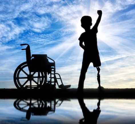 Children with disabilities concept. happ... | Premium Photo #Freepik #photo #people #technology #sun #sky Prosthetic Leg, Sun Sky, Conceptual Illustration, Fine Art Photo, Modern Art Prints, Posters And Prints, Famous Artists, Wheelchair, Music Poster