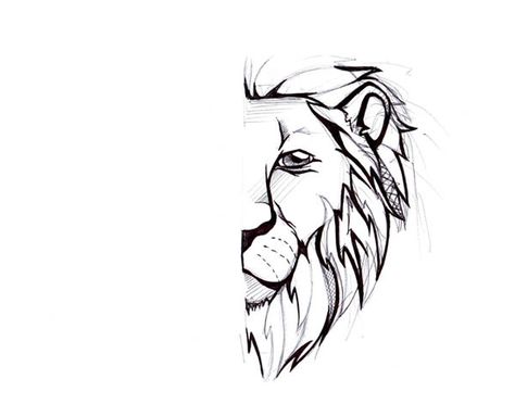 Half lion tattoo Half Lion Face Tattoo Stencil, Half Lion Face Tattoo Design, Half Lion Face Tattoo, Tattoo Of Lion, Half Lion Tattoo, Half Man Half Lion, Lion Face Tattoo, Simple Lion Tattoo, Half Face Drawing