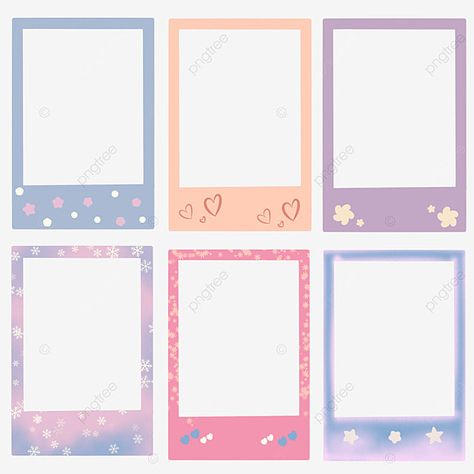 Polaroid Design Ideas, Polaroid Frame Printable, Blank Polaroid Template, Polaroid Frame Aesthetic Template, Cute Frame Png, Polaroid Illustration, Polaroid Design, Polaroid Png, Cute Polaroid