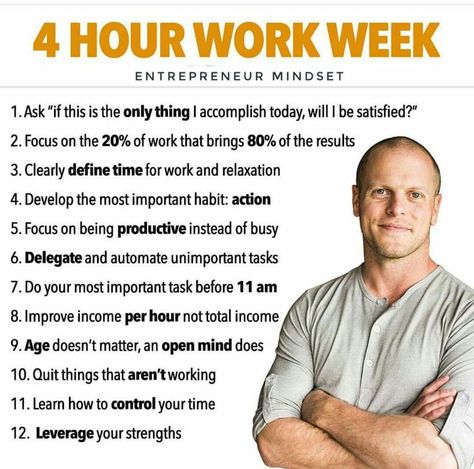 4 Hour Work Week, Dale Carnegie, Life Quotes Love, Work Week, Millionaire Mindset, Work Smarter, Business Inspiration, Business Advice, Successful People