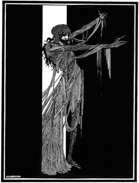 poe140a Edgar Allan Poe Illustration, Edgar Allen Poe Art, Tales Of Mystery And Imagination, The House Of Usher, House Of Usher, Harry Clarke, Aubrey Beardsley, Dark Creatures, Arthur Rackham