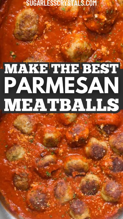 These parmesan chicken meatballs are perfect for an easy weeknight dinner or a meatballs recipe appetizer for parties. Made with just 4 ingredients baked chicken meatballs, these juicy meatballs are baked in the oven and ready in no time. They’re a healthier alternative to traditional meatballs, making them a great choice for a low carb chicken parmesan meatballs meal. Pair them with your favorite side for a complete dish! Parmesan Chicken Meatballs, Traditional Meatballs, Meatballs Meal, Easy Entertaining Food, Oven Meatballs, Chicken Parm Meatballs, Ground Chicken Meatballs, Chicken Meatballs Recipe, Oven Baked Meatballs