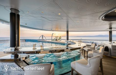 KISMET Yacht Charter Price - Lurssen Yachts Luxury Yacht Charter Lurssen Yachts, Jacuzzi Spas, Yacht Photos, Catamaran Yacht, Yachts Luxury, Mega Yacht, Swimming Pool Decks, House Lannister, Mega Yachts