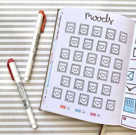 Feb Mood Tracker, February Mood Tracker Printable, Mood Trakers Ideas February, Yearly Journal, Bullet Journal Ideas Mood Tracker, Bullet Journal Tracking, January Bullet Journal Mood Tracker, 2024 Bujo, Bujo Themes