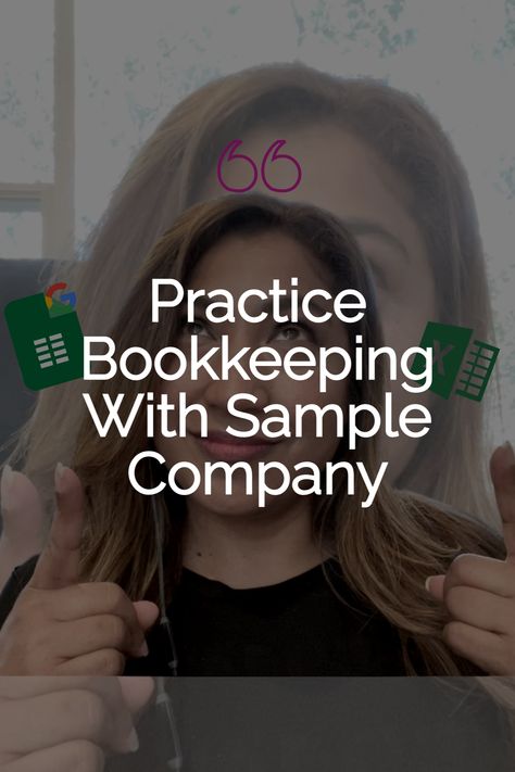 Practice BOOKKEEPING using a sample company and a spreadsheet, before you start using bookkeeping software. This way, you can get experience and gain confidence while you're practicing. Doing this for a few months will help you when you start using the accounting/software you've chosen to work in. #startbookkeeping #bookkeepingbusiness #practicebookkeeping #bookkeepingtips Learn Bookkeeping, Bookkeeping Organization, Bookkeeping Training, Accounting Education, Accounting Basics, Bookkeeping Software, Business Bookkeeping, Small Business Bookkeeping, Business Foundation