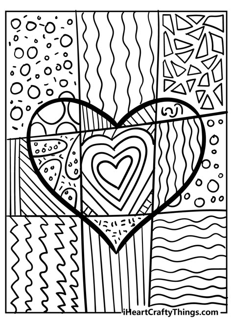 Heart Coloring Pages - Unique Designs To Color (2022) Valentine Coloring Pages, Heart Coloring Pages, Detailed Coloring Pages, Valentine Coloring, Valentines Art, Cool Coloring Pages, Coloring Book Art, Cute Coloring Pages, Animal Coloring Pages