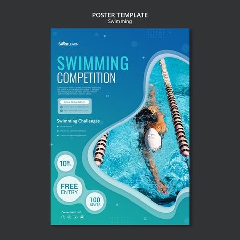 Swimming Posters, Beauty Skin Quotes, Sports Advertising, Graphic Design Infographic, Art Classroom Decor, Graphisches Design, Graphic Design Student, Email Design Inspiration, Sports Flyer